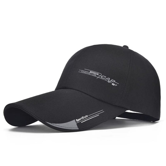 Extended Brim Peaked Cap