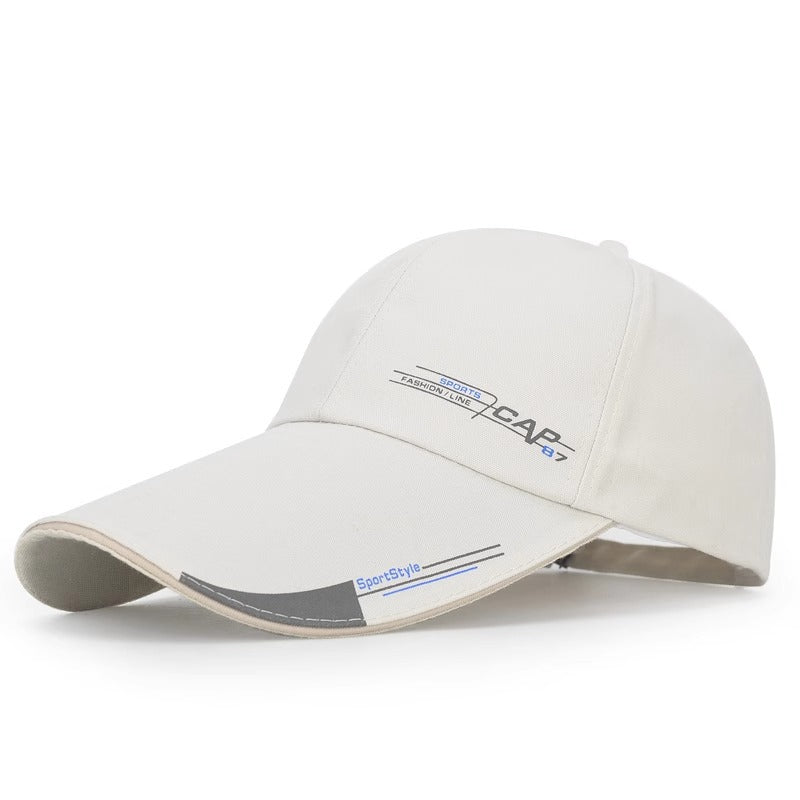 Extended Brim Peaked Cap