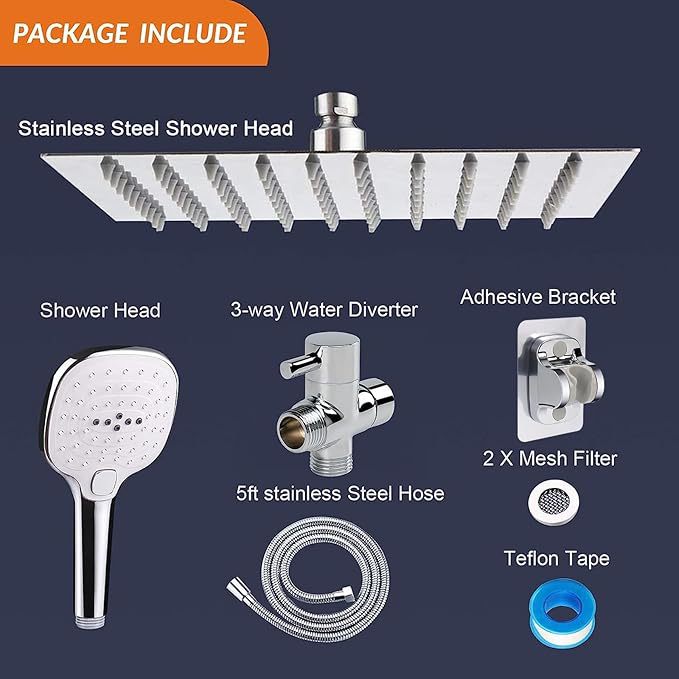 Extended Exposed Shower Wall Mount