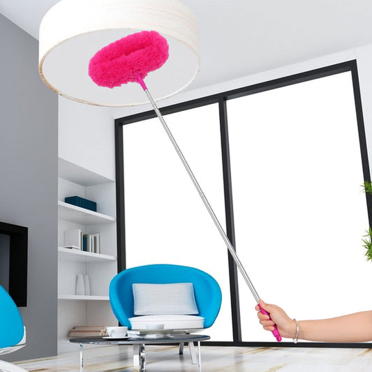 Extensible elliptical dust collection brush