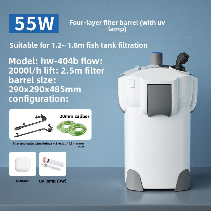 External Aquarium Filter Canister with Pump