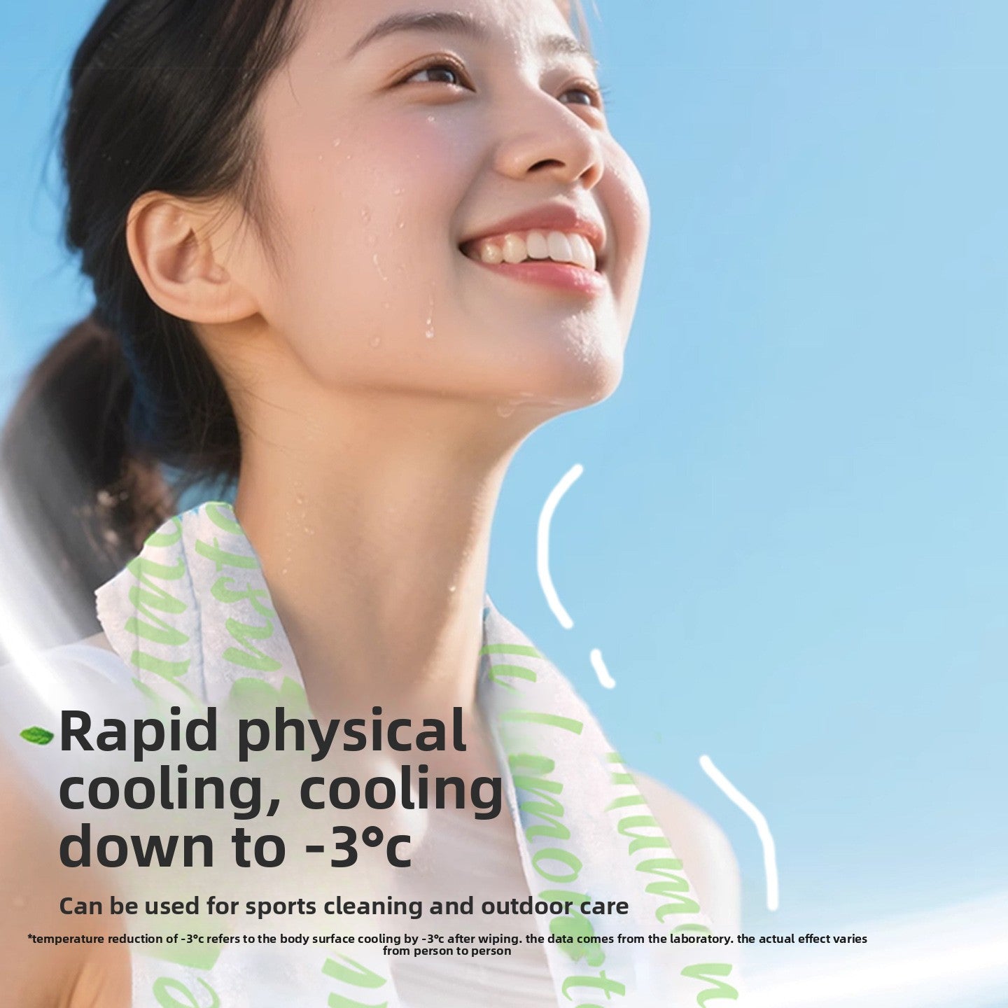 Extra Large Cooling Sports Wipes for Sweat Removal and Refreshment