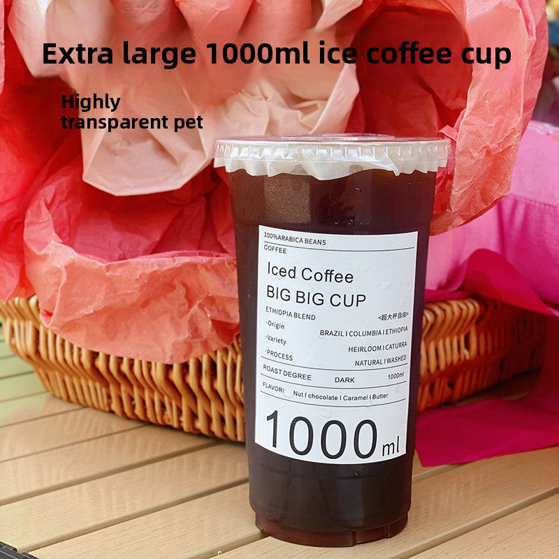 Extra-large disposable iced coffee cup