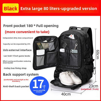 Extra-large travel bag with dual shoulder straps