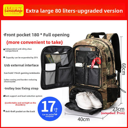 Extra-large travel bag with dual shoulder straps