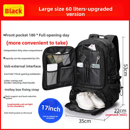 Extra-large travel bag with dual shoulder straps