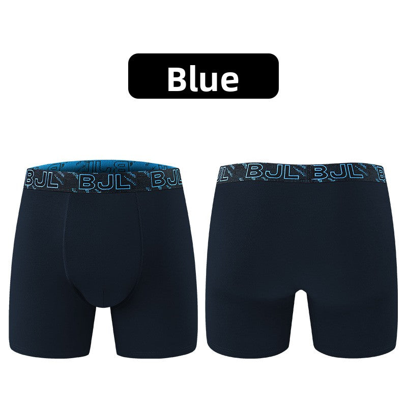 Extra-Long-Legged Cotton Boxer Briefs for Men