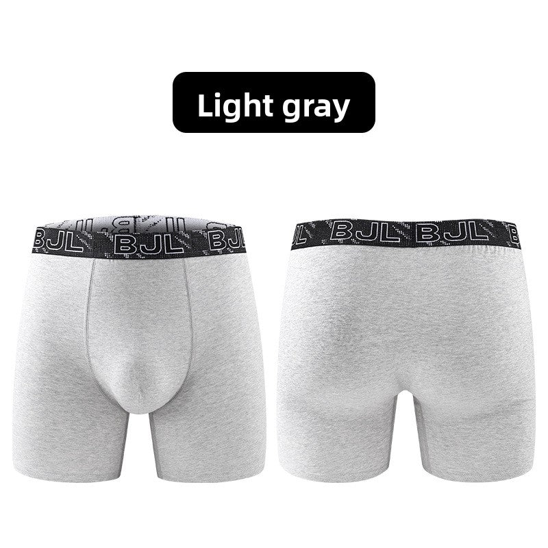 Extra-Long-Legged Cotton Boxer Briefs for Men