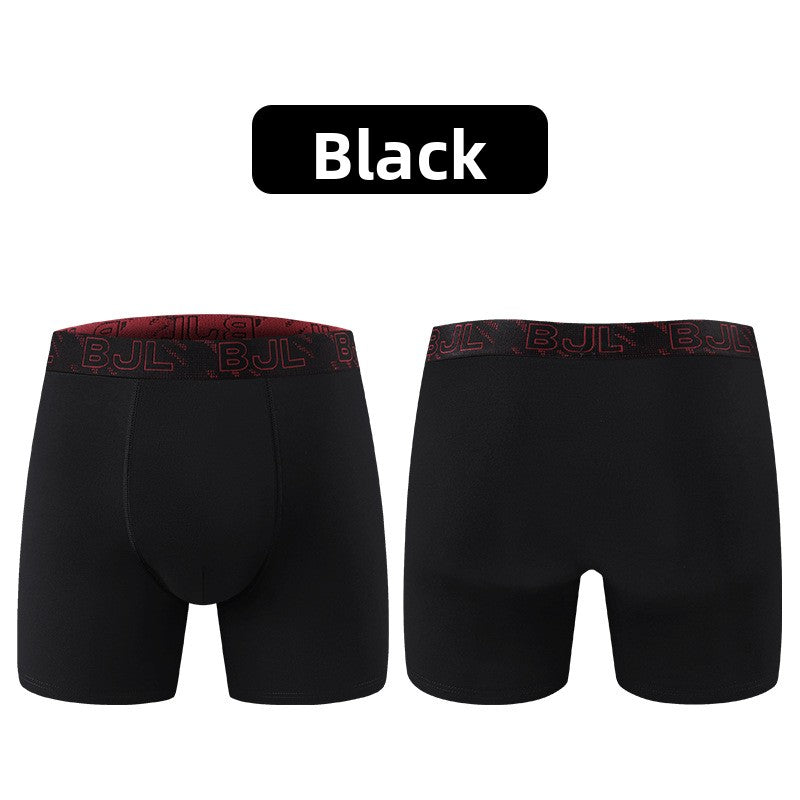 Extra-Long-Legged Cotton Boxer Briefs for Men