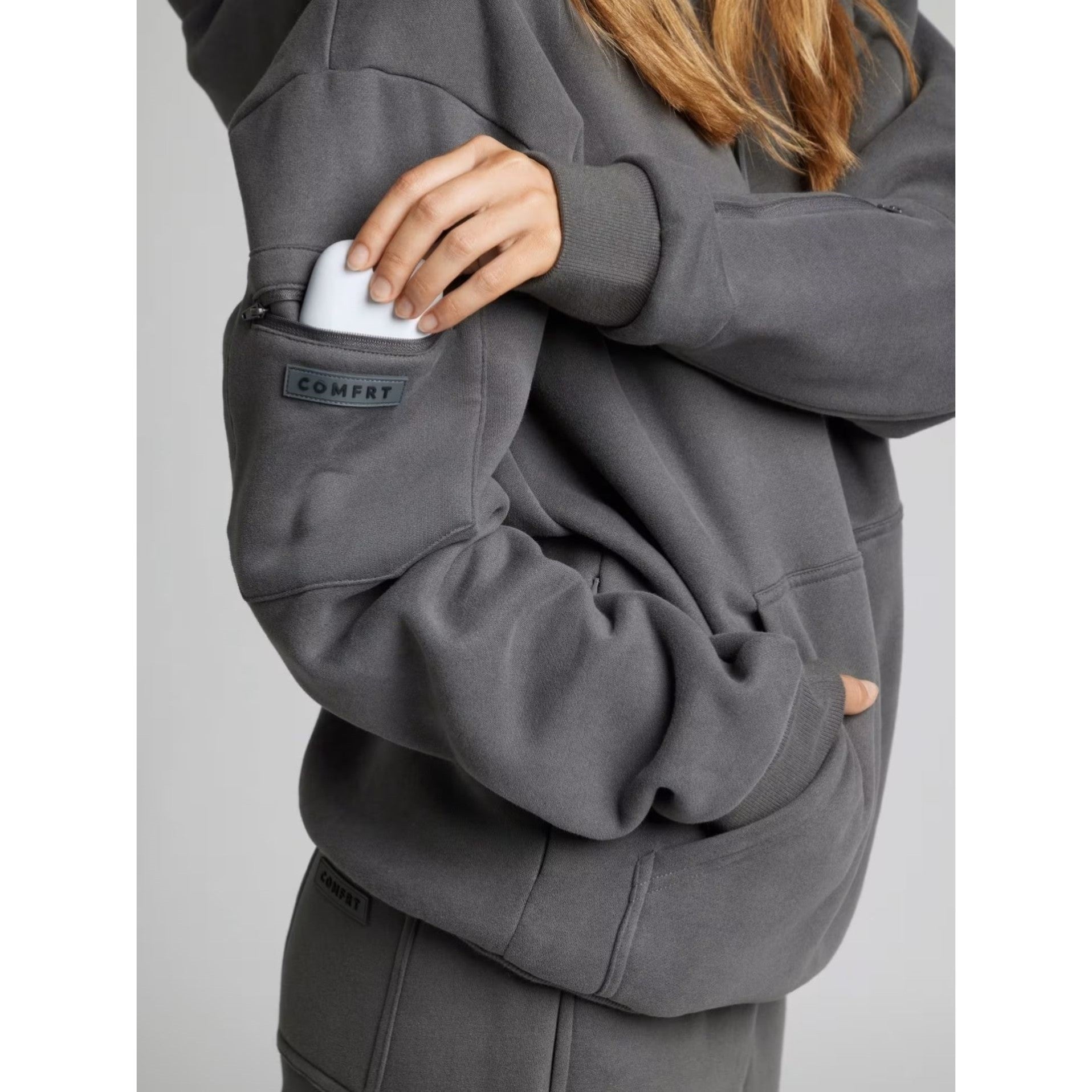 Eye Mask Hoodie Sweatshirt for Travel and Office Rest