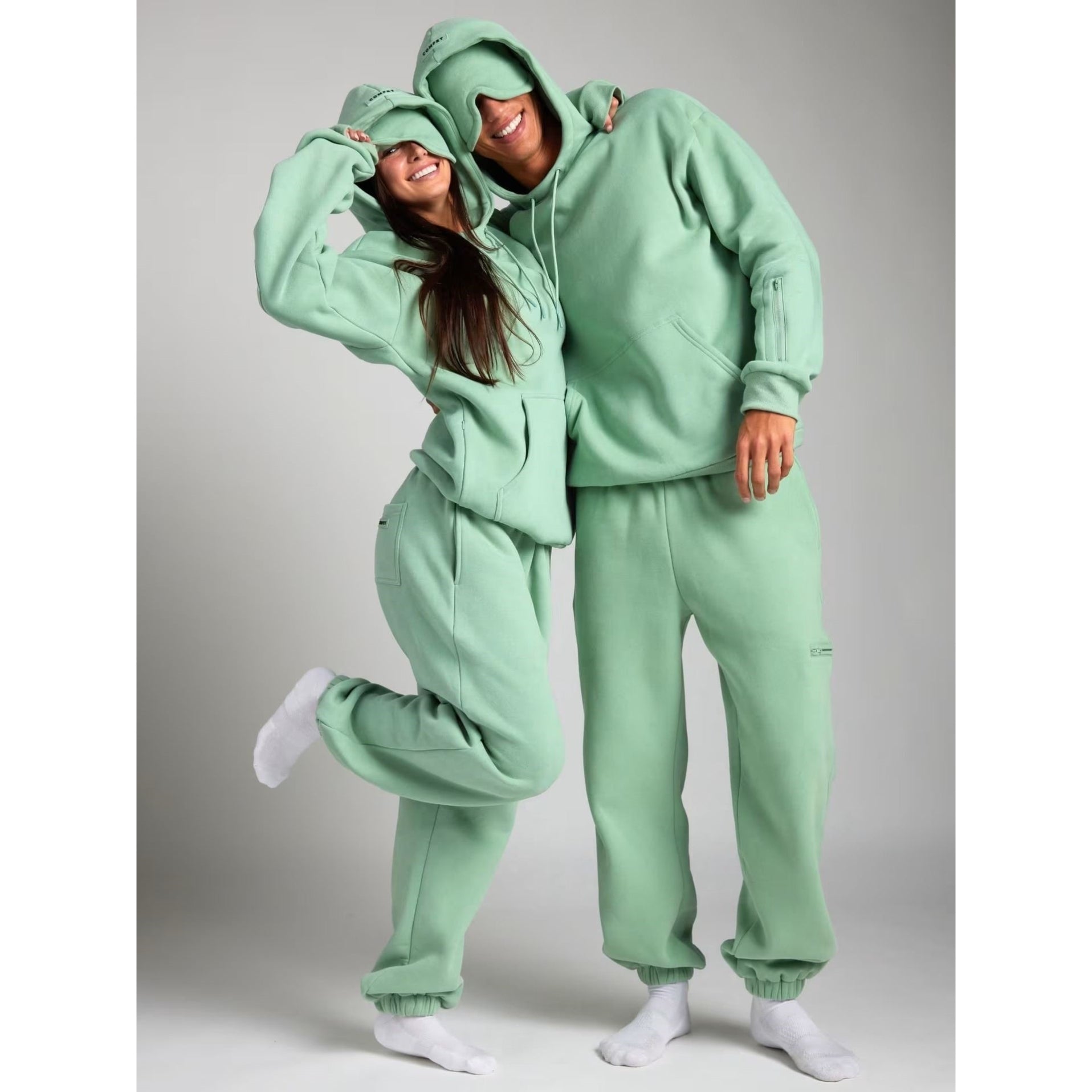 Eye Mask Hoodie Sweatshirt for Travel and Office Rest