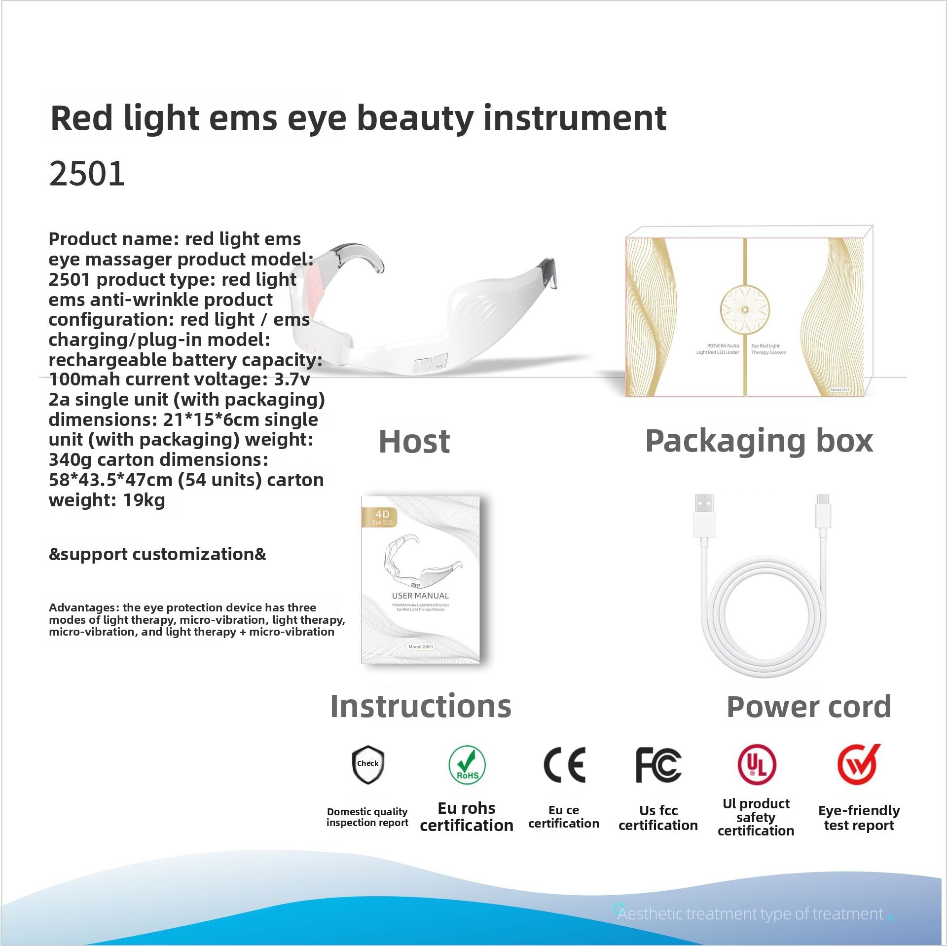 Eye massager device