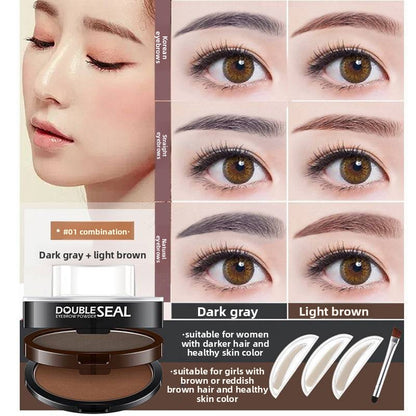 Eyebrow Stamp Powder Kit with Brush