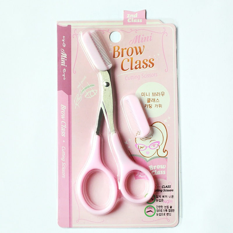 Eyebrow Trimming Scissors with Comb and Razor
