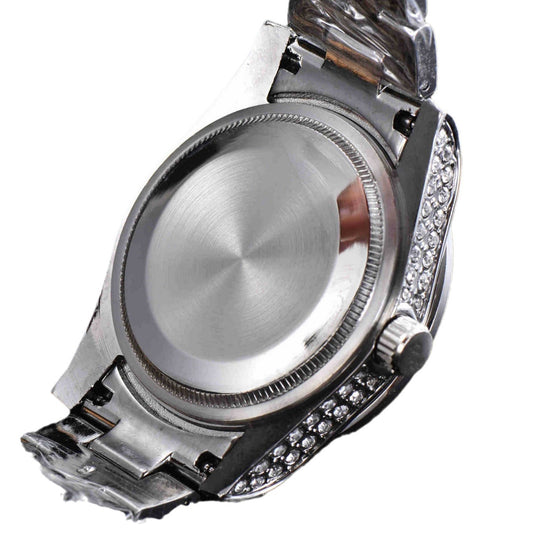 Buy Men’s All-Diamond Stainless Steel Quartz Watch Luxury