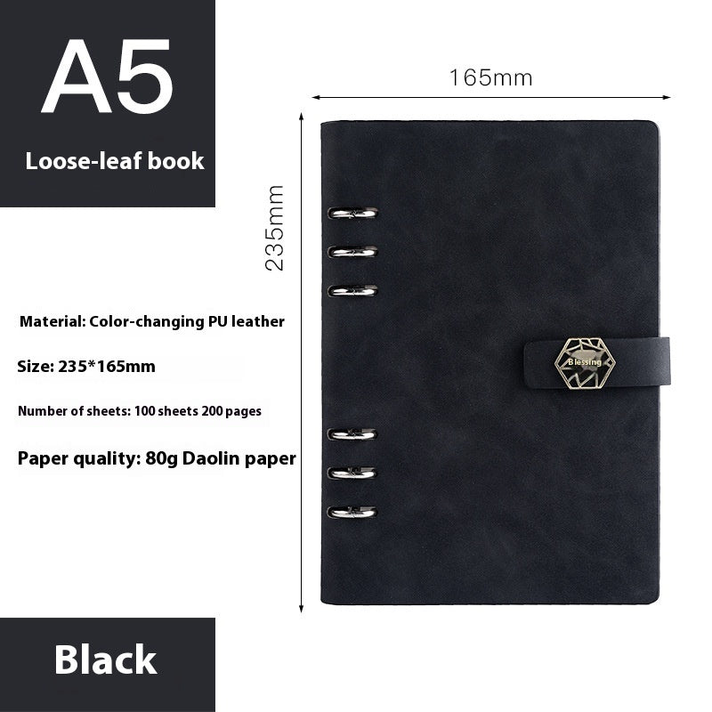 A5 Loose Leaf Notebook Removable Notepad for Office Meetings
