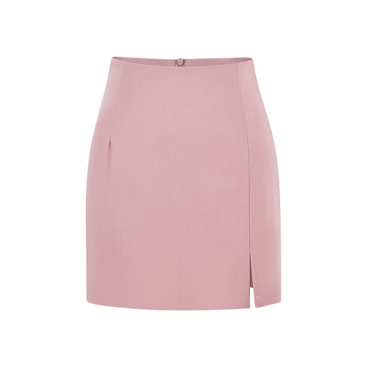 Buy High-Waisted Front-Slit Form-Fitting Stretchy Pencil Skirt