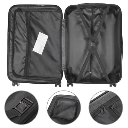 3-in-1 White Traveling Storage Suitcase for Large Capacity