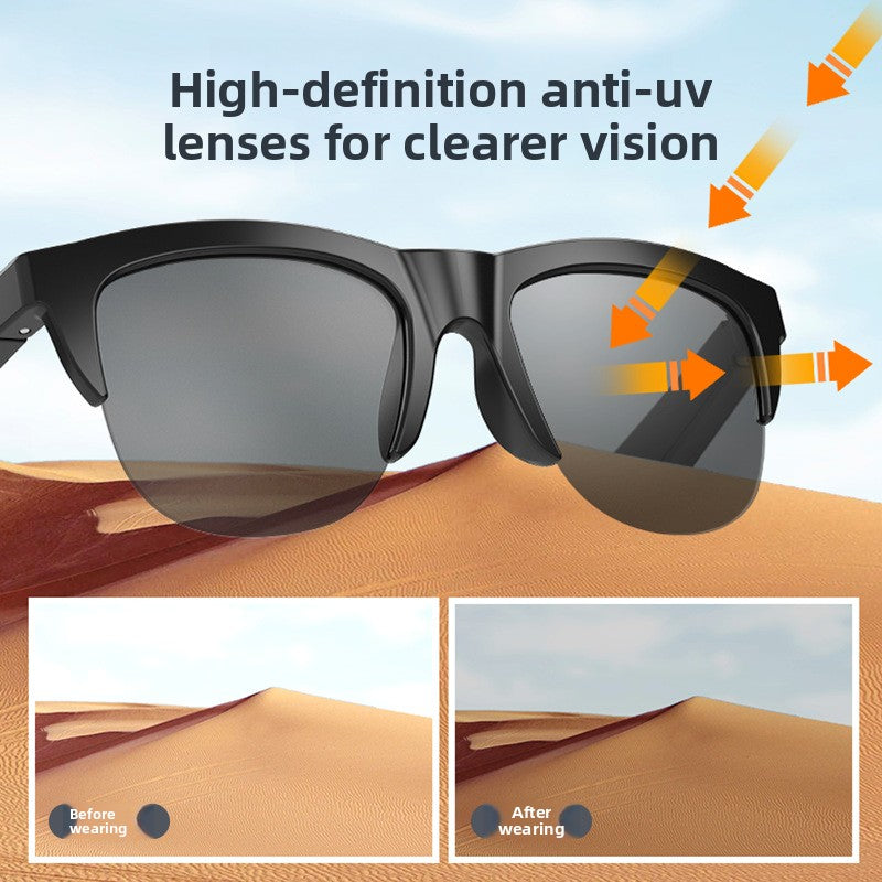 F06 Smart Glasses Bluetooth Glasses Air Conduction Headset