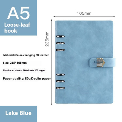 A5 Loose Leaf Notebook Removable Notepad for Office Meetings