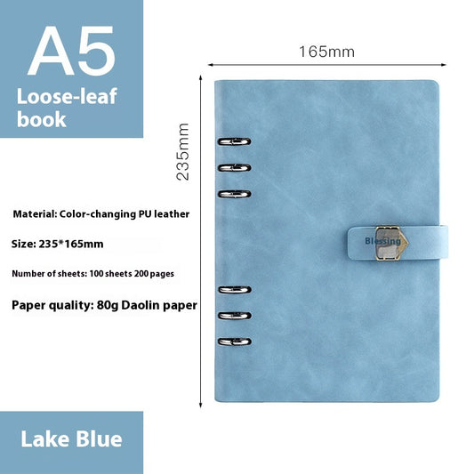 A5 Loose Leaf Notebook Removable Notepad for Office Meetings