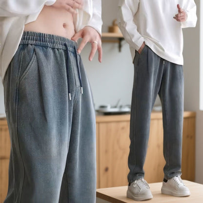 Men's Loose-Fit Retro-Style Jeans for Comfortable Spring Wear