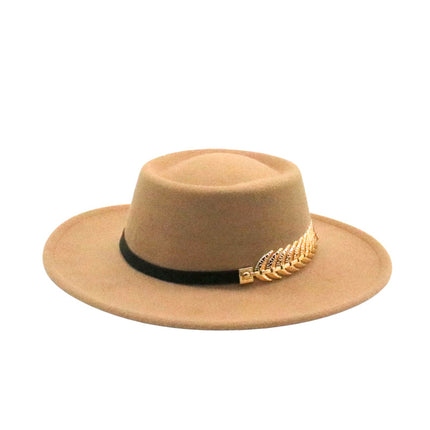 Retro AutumnWinter Wide-Brimmed Wool Jazz Hat for Winter