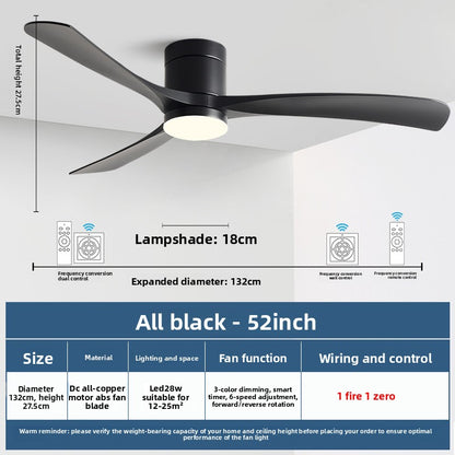 Modern Integrated Ceiling Fan Light and Quiet Performance