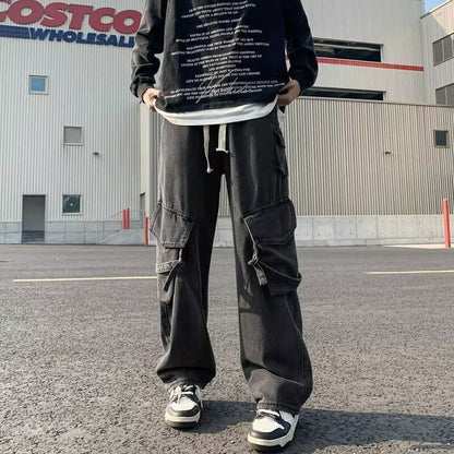 Buy Heavy-Duty Multi-Pocket Washed Casual Pants Online