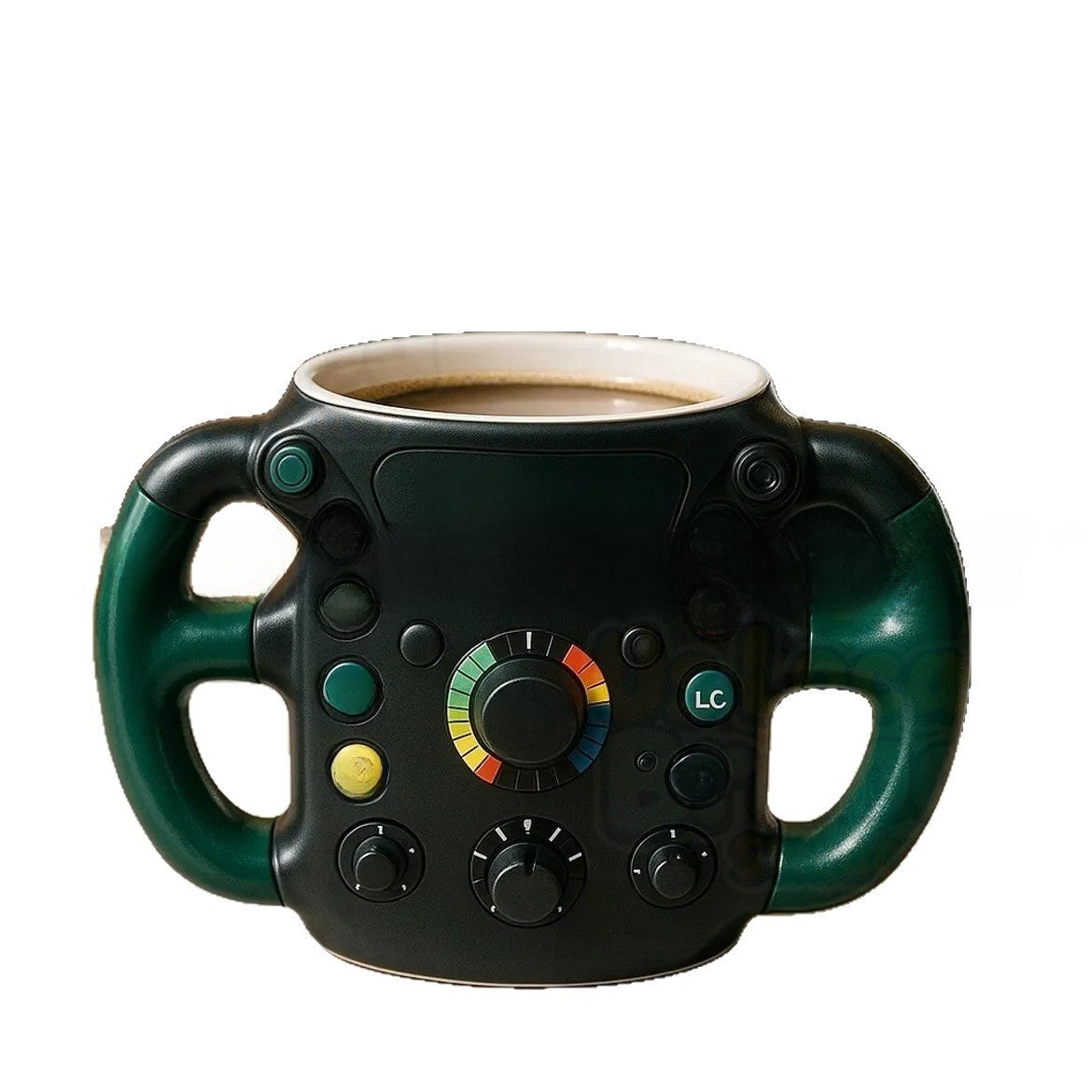 F1 Steering Wheel 3D Design Resin Stainless Steel Mug