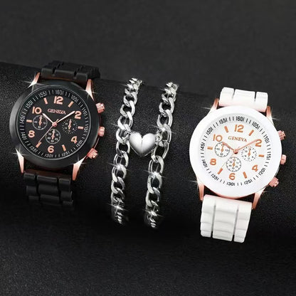 4-Piece Set Fashionable Best-Selling Classic Couple Watch