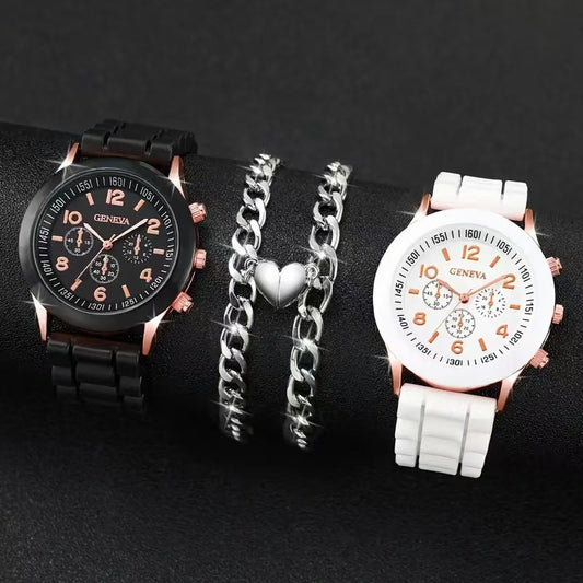 4-Piece Set Fashionable Best-Selling Classic Couple Watch