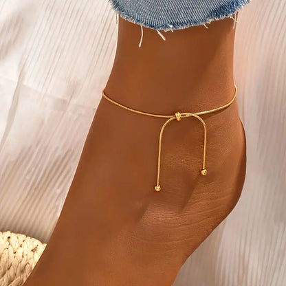 Adjustable Ball Bead Ankle Bracelet Fashion Jewelry Women