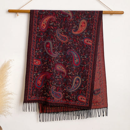 New Cashmere-look Scarf With Cashew Pattern for Women