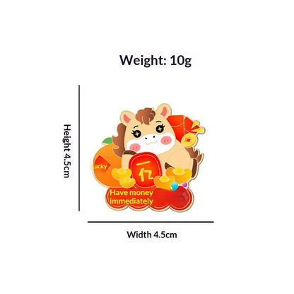 Cute Animal Zodiac Year Gift Brooch Trendy Jewelry Accessory