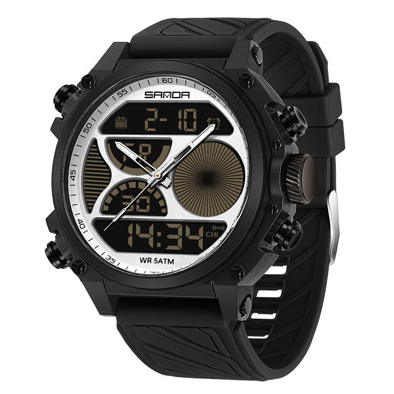 Outdoor Waterproof Sports Watch for Men Rugged Dual Display