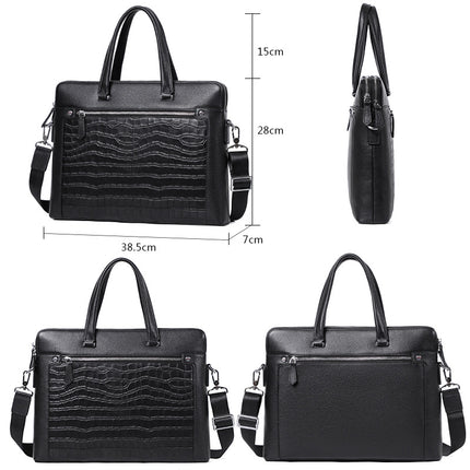Buy Double Zipper Compartment Briefcase For Men Business Use Daily