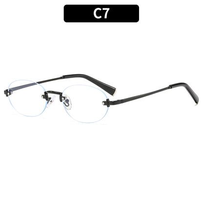 UV400 Fashion Oval Frameless Sunglasses for Eye Protection