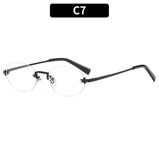 UV400 Fashion Oval Frameless Sunglasses for Eye Protection