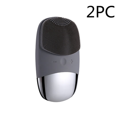 Electric Facial Cleansing Brush Silicone Skin Massager Tool