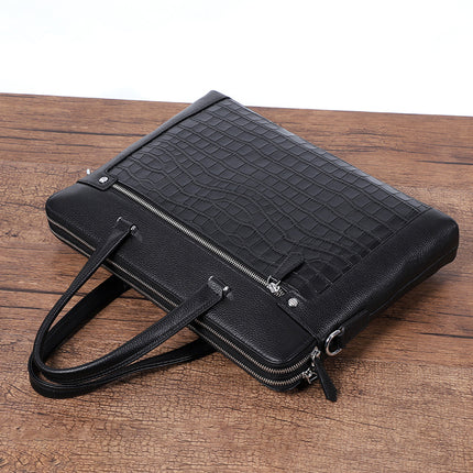 Buy Double Zipper Compartment Briefcase For Men Business Use Daily