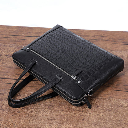 Buy Double Zipper Compartment Briefcase For Men Business Use Daily