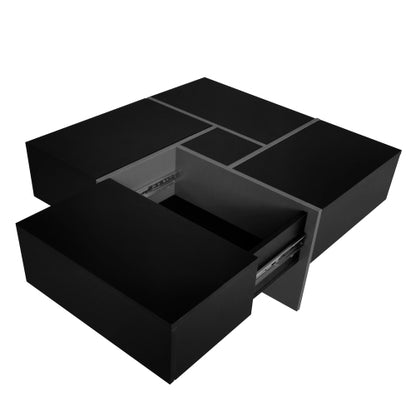 Unique Design Coffee Table – 4 Hidden Storage Compartments