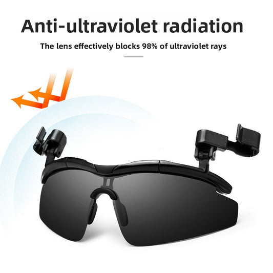 Clip-On Reversible Polarized Golf Sunglasses for Sunny Days