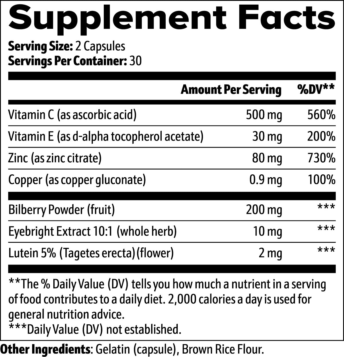 Vendercart Vision Support Supplement – Eye Health & Wellness