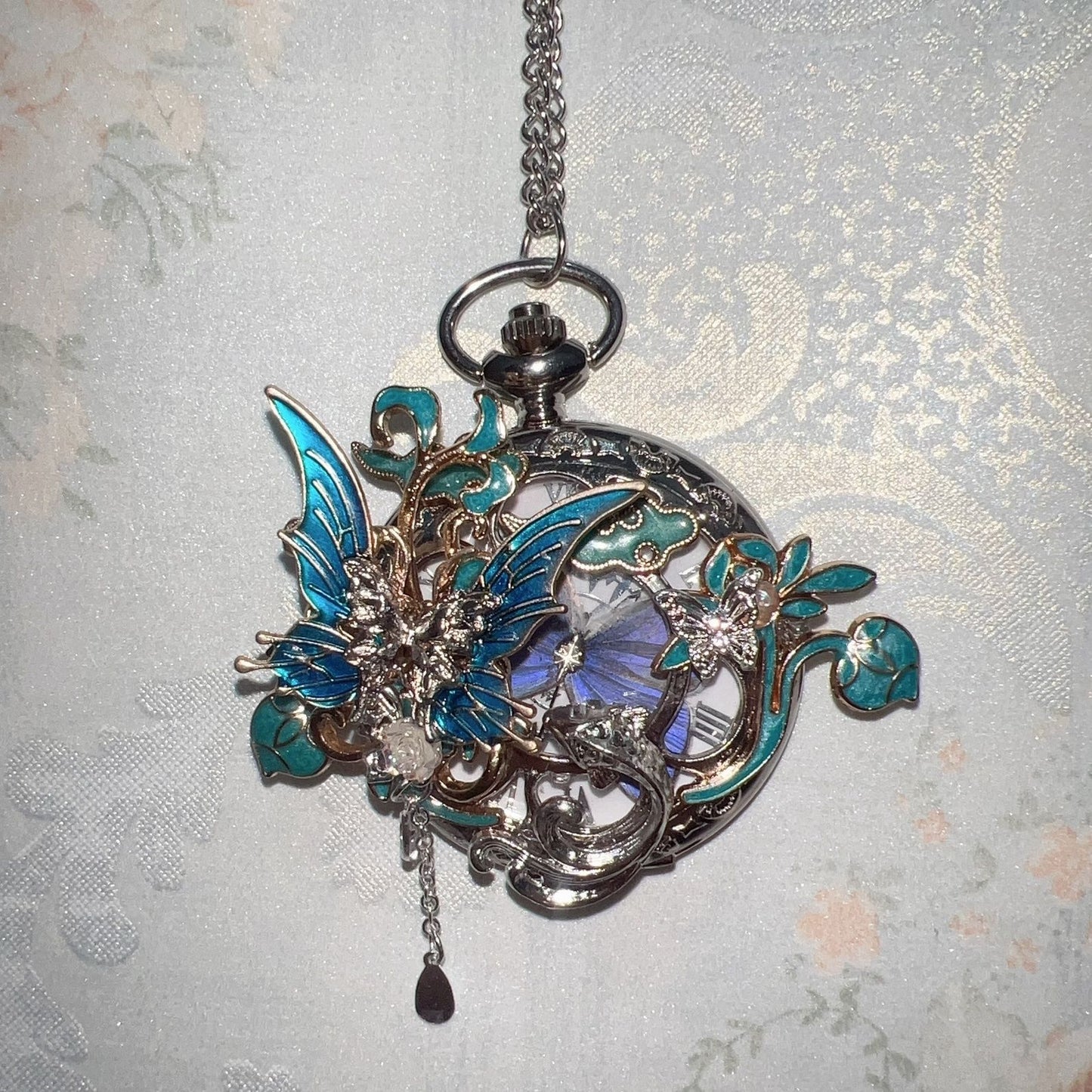 Buy Butterfly Gift Chinese Style Feather Pocket Watch Online