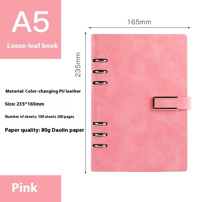 A5 Loose Leaf Notebook Removable Notepad for Office Meetings