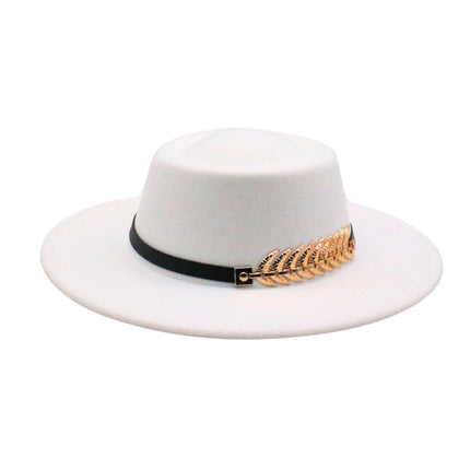 Retro AutumnWinter Wide-Brimmed Wool Jazz Hat for Winter