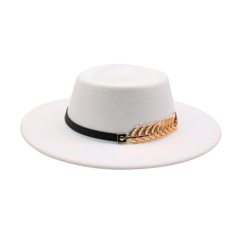 Retro AutumnWinter Wide-Brimmed Wool Jazz Hat for Winter