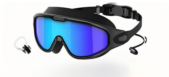 Large Frame Anti Fog Swimming Goggles With Earplugs Uses Now